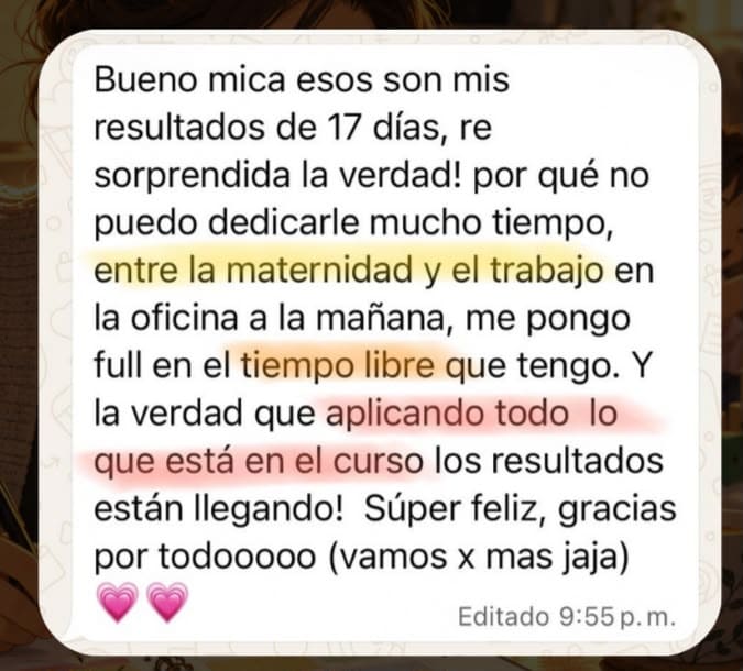 Testimonio 18 de una alumna de Only Elite Academy